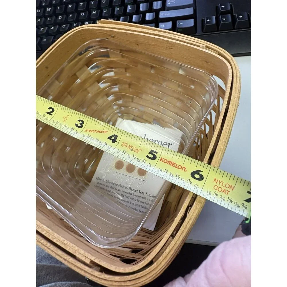 Handwoven Longaberger Basket RARE 5 Signatures Mint Condition Never Used Mint